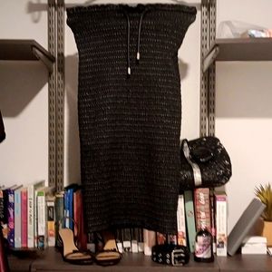 A.L.C. jacylen smocked size 2 black skirt or dress with frindge on the top